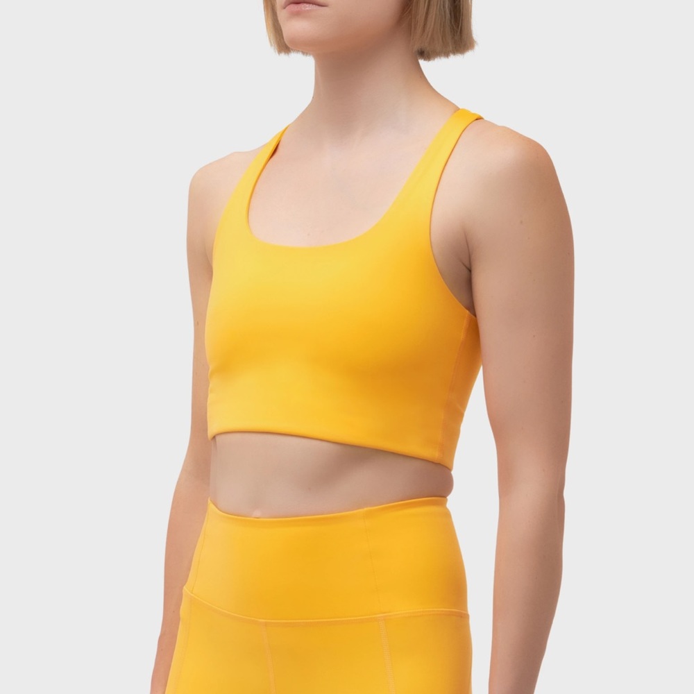 Girlfriend Collective Paloma Bra in Marigold - SIZE SMALL